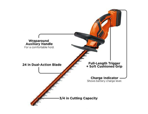 ajustadores de conversão longos do alcance de Ion Battery Electric Hedge Cordless do lítio do aço de liga 40V