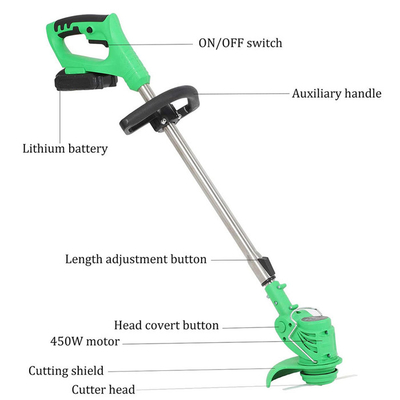 o cortador de grama 500w e o ajustador sem corda ajustaram grama elétrica a pilhas Clippers