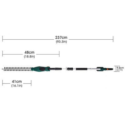 tesoura de podar manual longa do ajustador de conversão de Polo do alcance longo de 550w 450mm para o ramo de árvore
