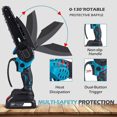 serra de cadeia sem corda Handheld portátil de 550W 12m/S com bateria e carregador