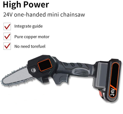 máquina Mills Wood Cutting Lithium Prunner de 6in 21V Mini Small Battery Handheld Chainsaw