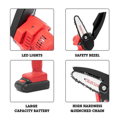 5.0Ah o lítio Ion Brushless Cordless Portable Chain viu apontar do auto de 16in