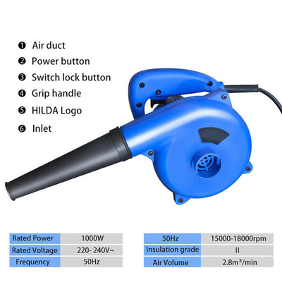 20V 3 em 1 folha Handheld elétrica 50 dos tubos ajustáveis elétricos do ventilador do jardim a 130MPH