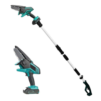 450w Mini Cordless tesoura de podar manual longa telescópica da árvore do alcance da serra de cadeia elétrica do jardim de 8 polegadas
