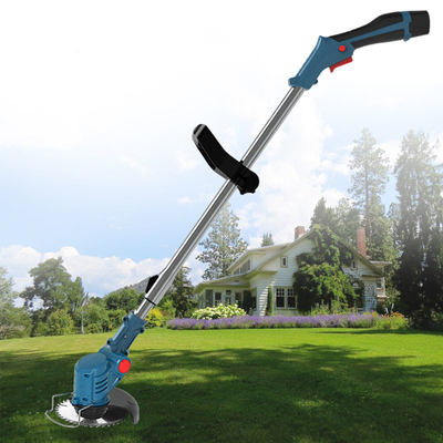Aparador de grama sem fio 850 W 24 V com lâmina de plástico giratória para trabalhos de jardim