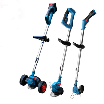 Aparador de grama sem fio 850 W 24 V com lâmina de plástico giratória para trabalhos de jardim